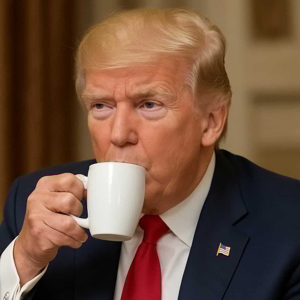 ترامب يُمسك فنجان القهوة في السعودية.. هل كسر قاعدته؟
