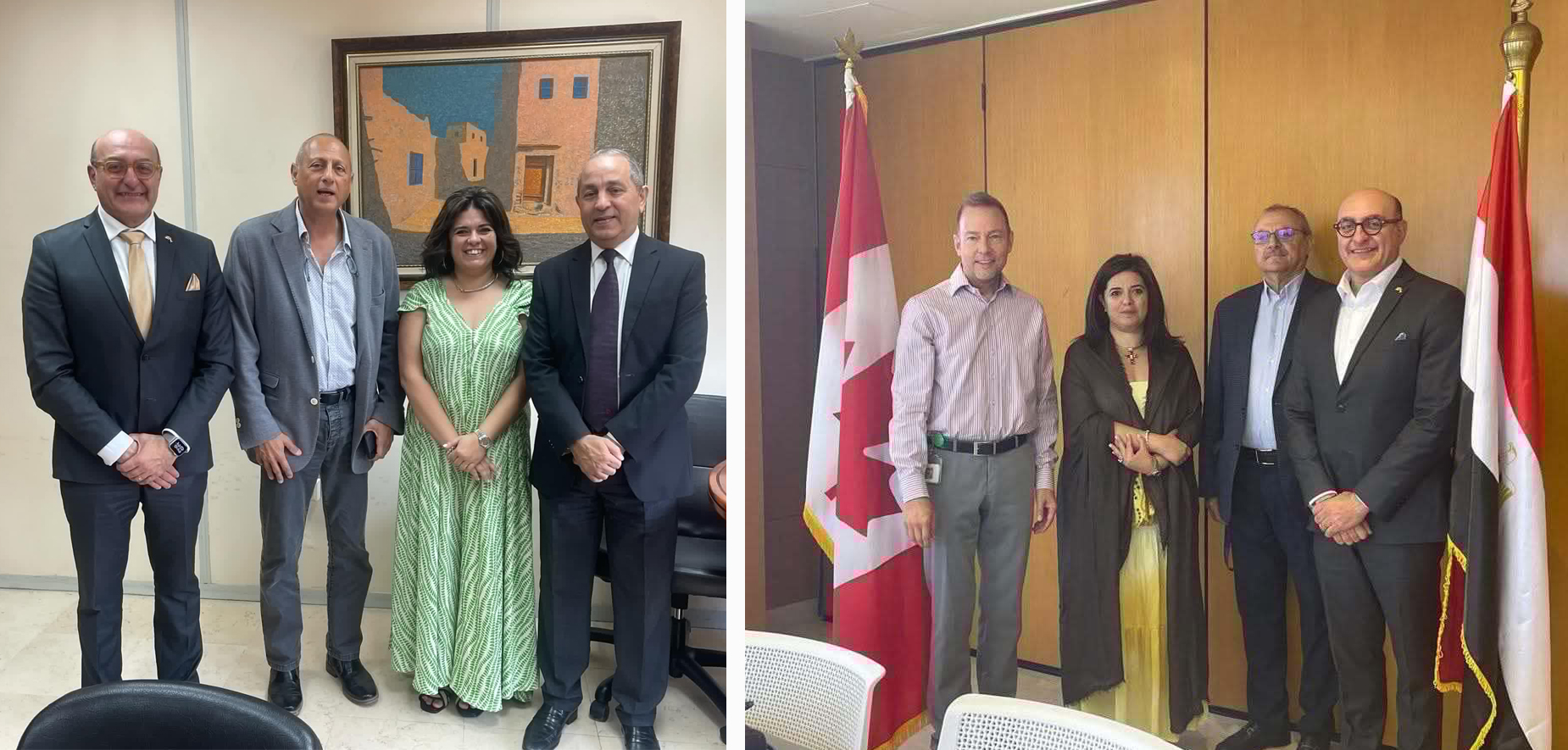 لقاءات المجلس الكندي المصري مع هيئة الاستثمار والسفارة الكندية لزيادة التعاون الاقتصادي بين البلدين