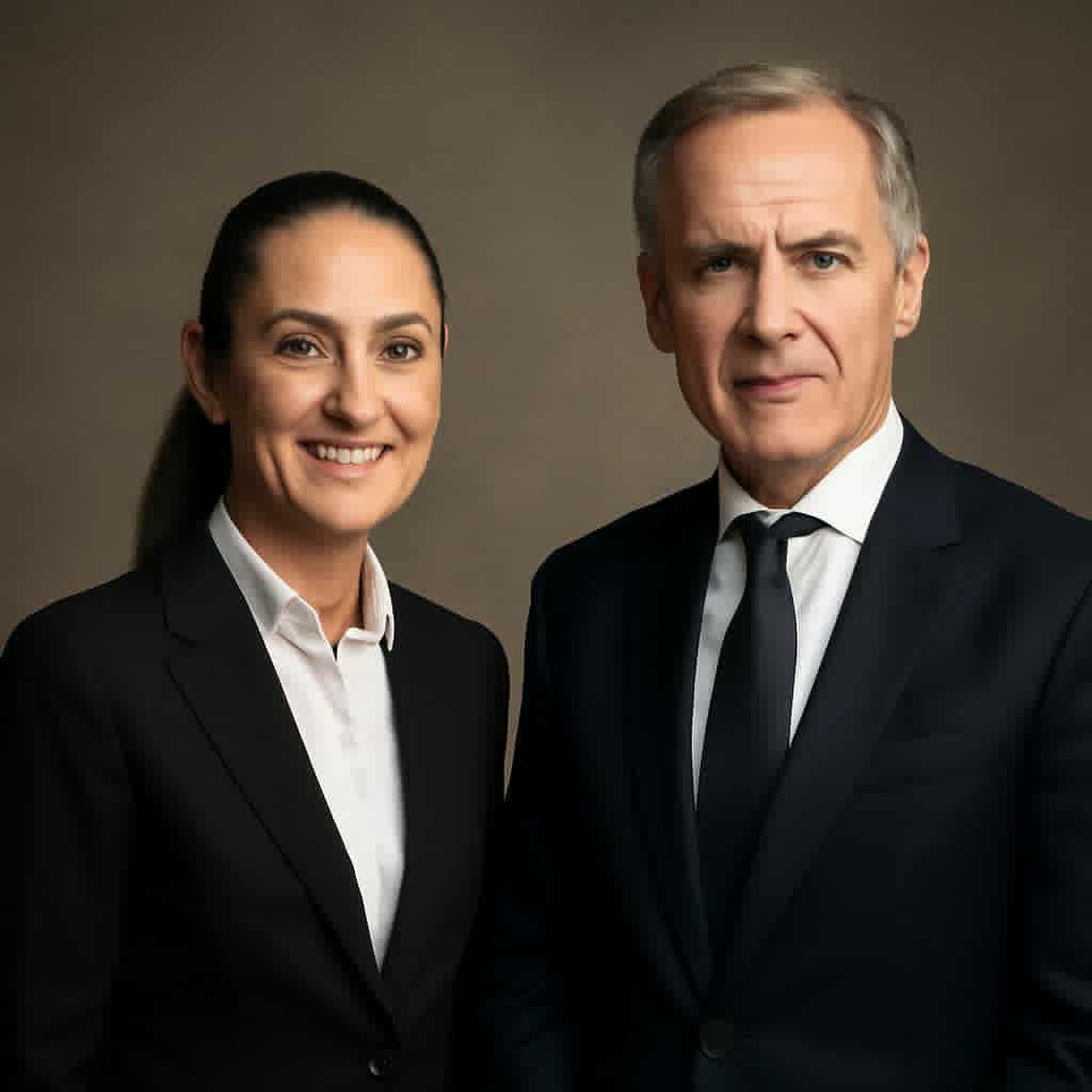 شينباوم وكارني يلتقيان في مكسيكو سيتي لمناقشة التجارة وسط تهديدات ترامب